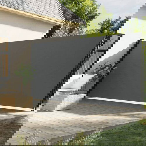 VidaXL Bočna tenda na uvlačenje antracit 220 x 500 cm Slike