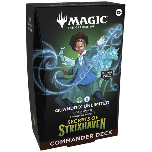 Wizards dru&scaron;tvena igra - magic the gathering - tcg secrets of strixhaven - commander deck - quandrix unlimited Cene