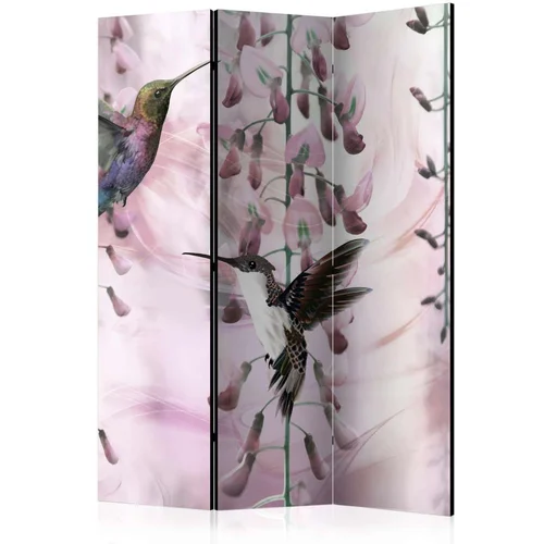  Paravan u 3 dijela - Flying Hummingbirds (Pink) [Room Dividers] 135x172