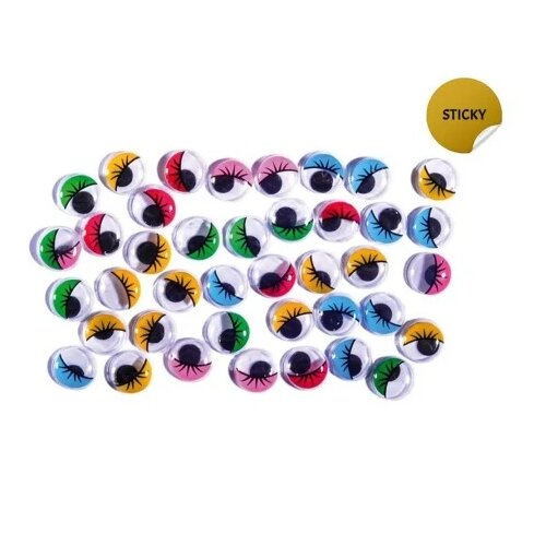 Junior crafty eyes kraft oči samolepljive u boji trepavice 12mm 30k ( 137095 ) Slike