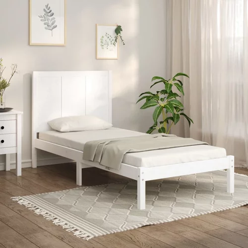  Okvir za krevet od borovine bijeli 75x190 cm 2FT6 jednokrevetni