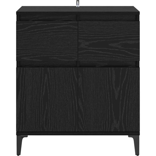  Kreveta Crni hrast 60 x 35 x 70 cm Obrađeno drvo i čelik Slike