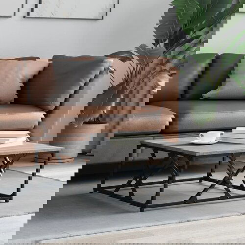 vidaXL Klubska mizica siva sonoma 70x70x30 cm inženirski les Cene