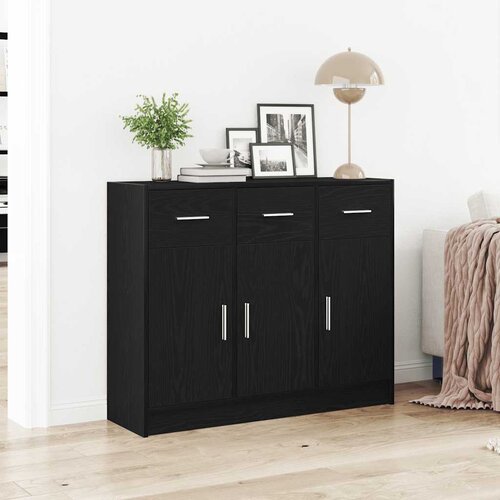  Komoda crni hrast 91x28x75 cm Inženirsko drvo Cijene