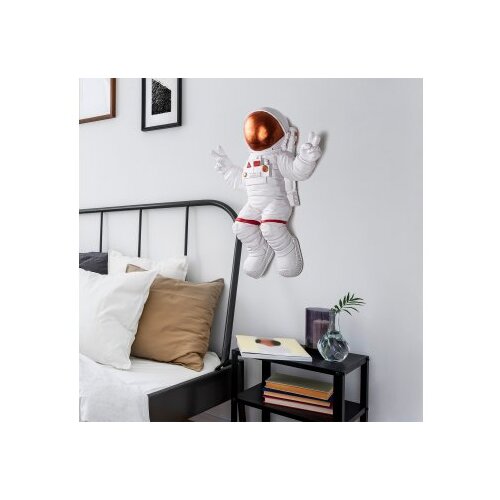 Wallxpert Zidna dekoracija Peace Sign Astronaut-3, 35cmx47cmx10cm, Bijela Slike