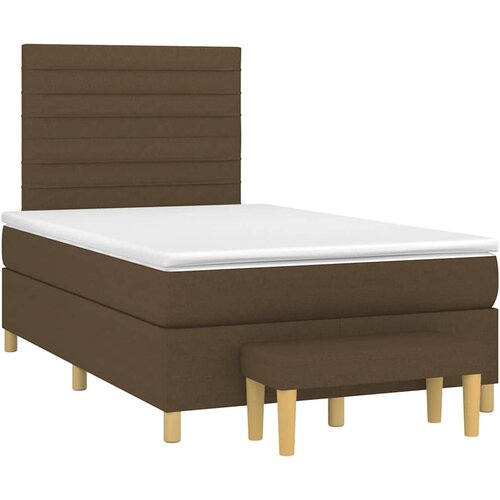  Krevet box spring s madracem tamnosmeđi 120 x 190 cm od tkanine Cene