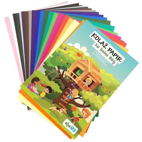 ABC123 Kolaž papir Art A4, 20 listov Slike