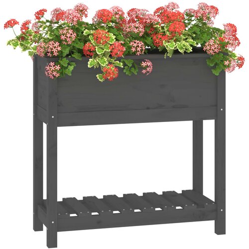  Sadilica s policom siva 82,5x34,5x81 cm od masivne borovine Slike
