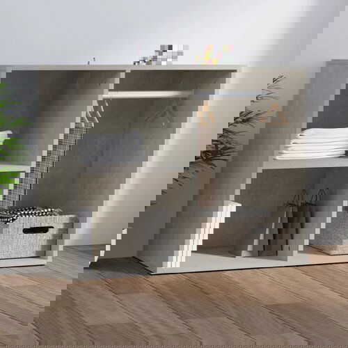 Furnova Garderobna omarica betonsko siva 80x40x65 cm konstruiran les, (21930338) Cene