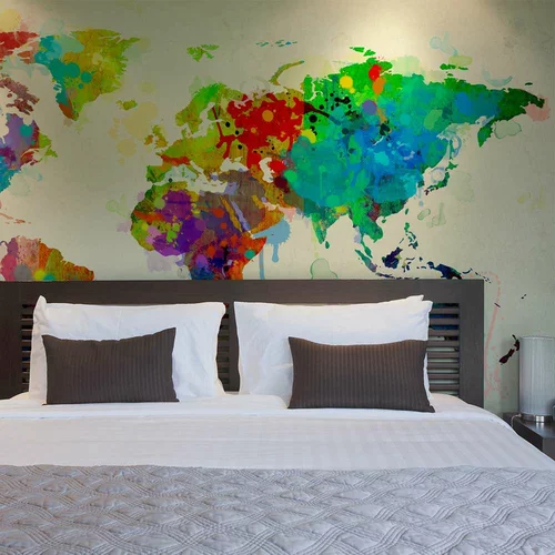  tapeta - Paint splashes map of the World 300x231