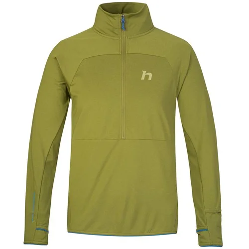 HANNAH Men's half-zipped functional sweatshirt ETHAN HZ lima bean green mel