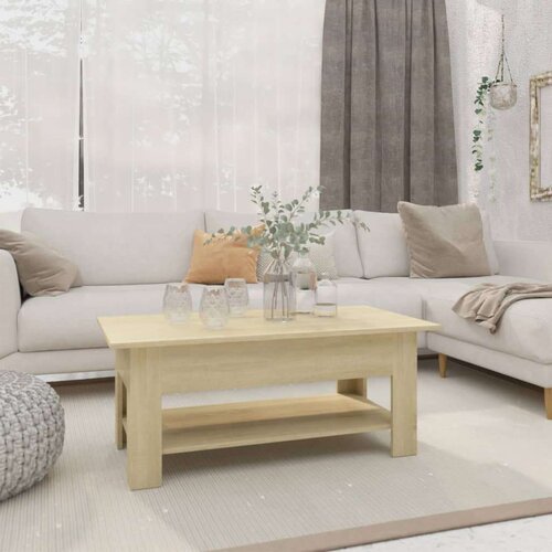 vidaXL Klubska mizica sonoma hrast 102x55x42 cm iverna plo&scaron;ča Cene