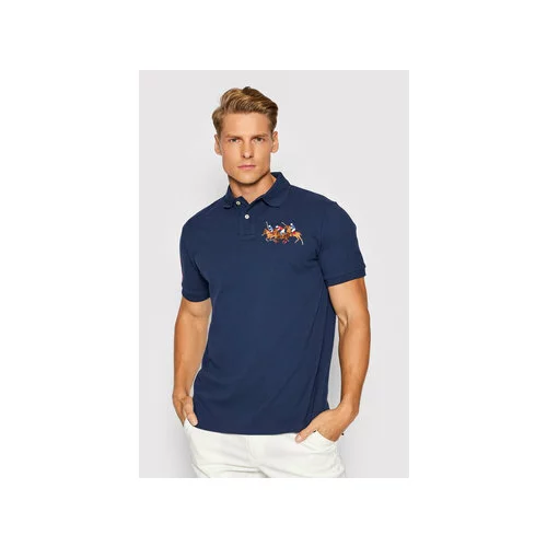 Polo Ralph Lauren Polo majica Ssl 710814437003 Mornarsko modra Slim Fit