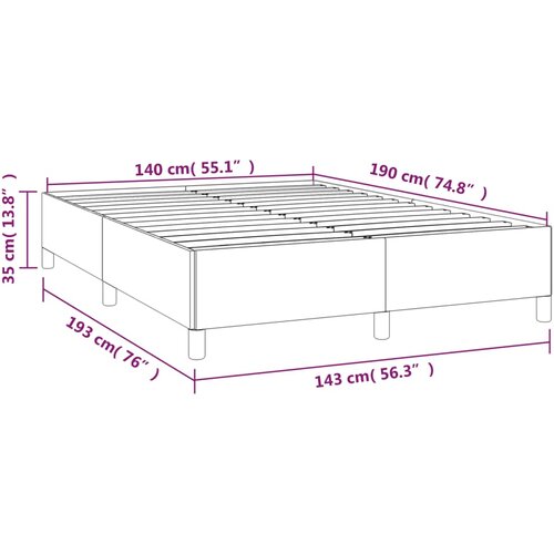  Okvir za krevet boja cappuccina 140x190 cm od umjetne kože Slike