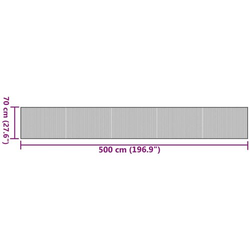  Tepih pravokutni svijetli prirodni 70 x 500 cm od bambusa Slike