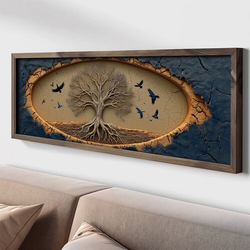 WALLXPERT LAC069-120 Multicolor Decorative Framed MDF Painting Cene