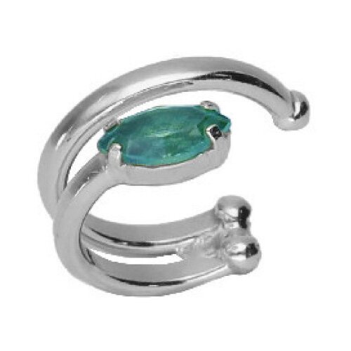  Ženske victoria cruz ear cuff light turquoise mindjuŠe sa swarovski tirkiznim kristalom ( a3965-15ht ) Cene