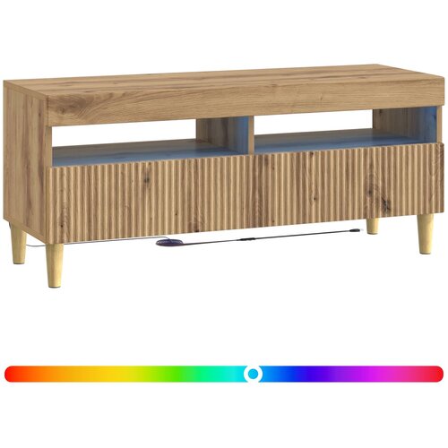  LED TV kabinet Hrast artisan Konstruirano drvo Slike