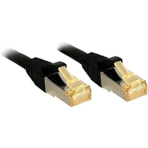 Lindy 47308 RJ45 omrežni kabel\, Patch kabel CAT 6a (neobdelani kabel CAT7) S/FTP 1.50 m črna 1 kos, (20421259) Cene