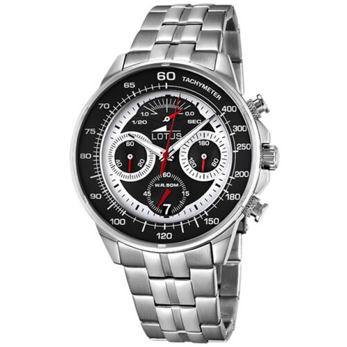 Lotus muški chrono crno beli sportski ručni sat sa brzinometrom 604659 Slike