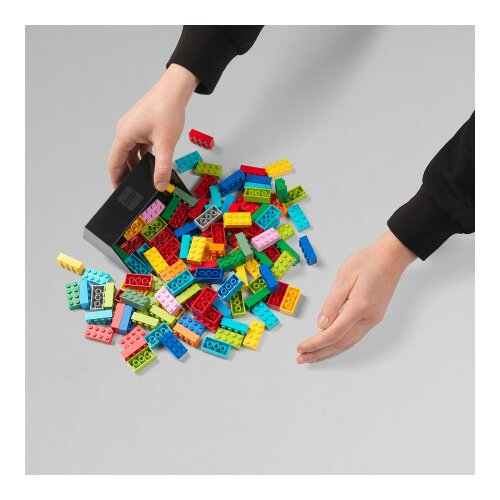 Lego skupljač kockica, dvodelni set, siva i crna ( 41210002 ) Slike