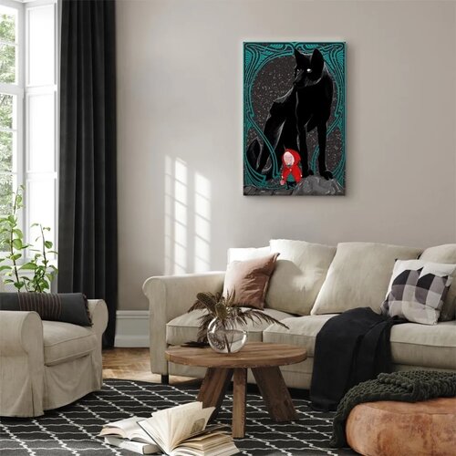  Slika - Red Riding Hood (1 Part) Vertical 40x60 Na talijanskom platnu Slike