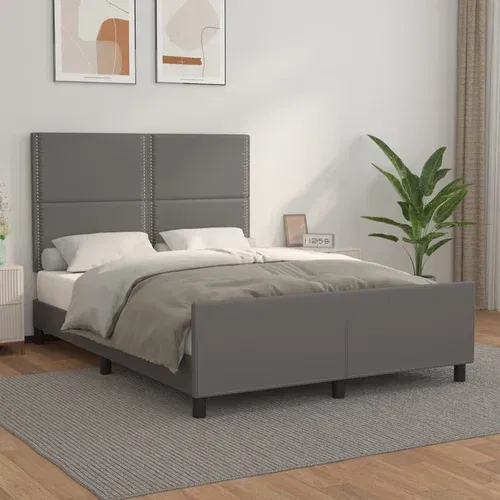  Okvir za krevet s uzglavljem sivi 140x200 cm od umjetne kože