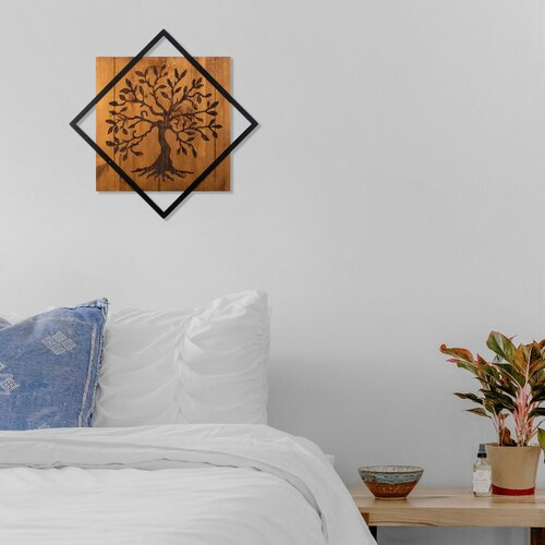 Wallity tree walnutblack decorative wooden wall accessory Slike