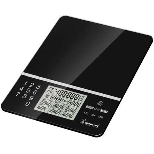 Momert MM6846 digitalna nutricionistička kuhinjska vaga, 5 kg / 1 g, crna Slike