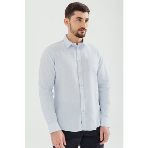 Legendww svetlo plava mu&amp;scaron;ka ko&amp;scaron;ulja od lana i pamuka -regular fit 3390-7816-23 Slike