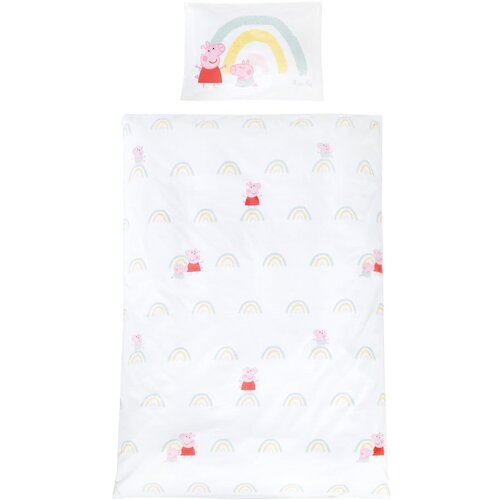 Roba Pamučna dječja posteljina za dječji krevetić 100x135 cm Peppa Pig – Cijene