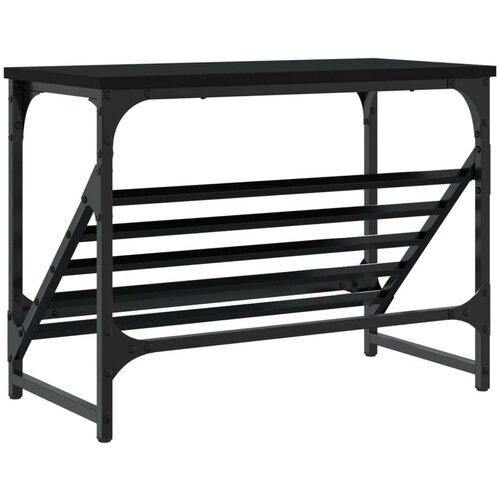VidaXL stalak za cipele crni 60x30x45 cm od konstruiranog drva Slike