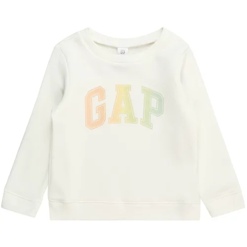 GAP Sweater majica zlatna / svijetlozelena / marelica / bijela