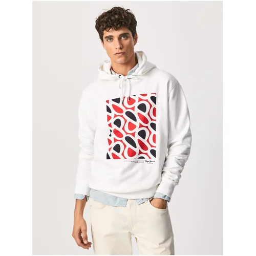 Pepe Jeans White Men's Sweatshirt Dardanus - Men