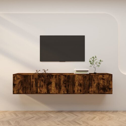 VidaXL Zidni TV ormarići 2 kom boja dimljenog hrasta 100x34 5x40 cm Slike