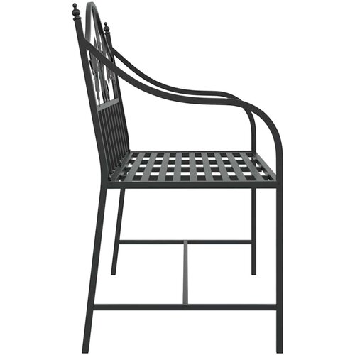  Vrtna klupa Crna 104 x 52,5 x 89 cm Čelik Slike
