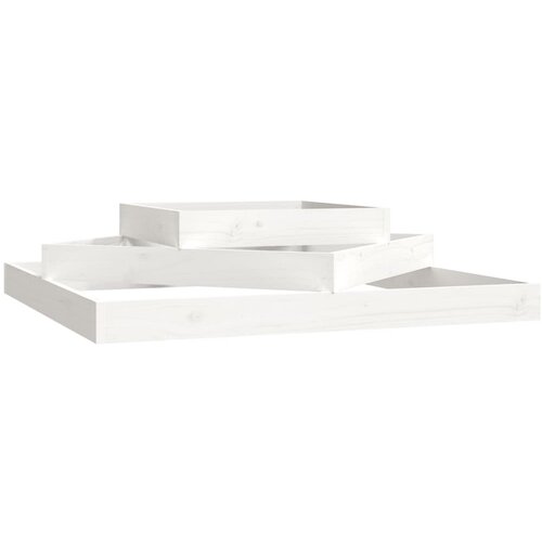 Maison Chic Cvetlični Lonec - Visoka greda bela 112x112x27 cm trdna borovina, (22057462) Cene