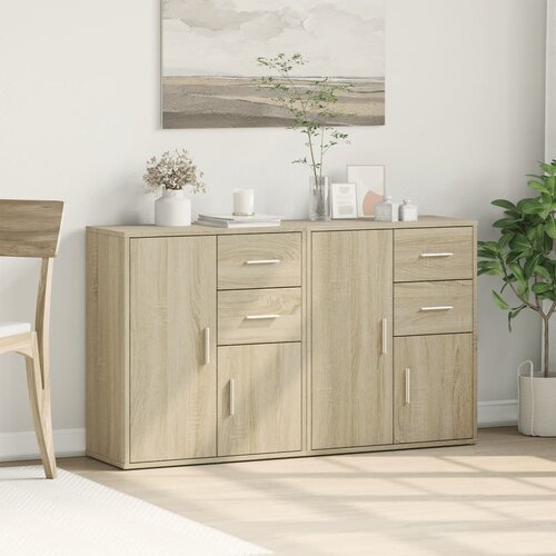  Komoda 2 kom sonoma hrast 60 x 31 x 70 cm od konstruiranog drva Slike
