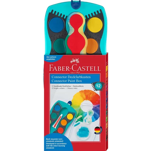  Barvice vodene faber-castell connect + čopič turkiz 1/12 FABER-CASTELL