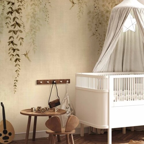 Foto tapeta - Beige Hummingbirds 250x175 Premium Slike