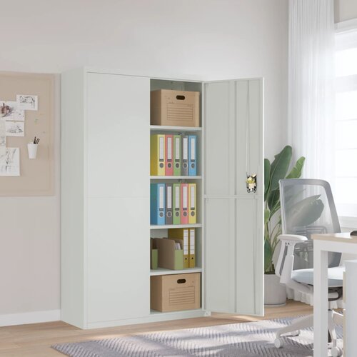 vidaXL Ormarić za spise svjetlosivi 105 x 40 x 180 cm čelični Cijene