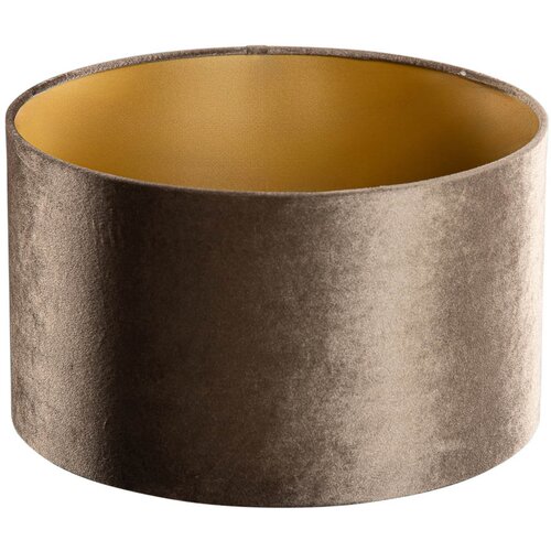 QAZQA Velours lampenkap bruin met gouden binnenkant 35/35/20 Cene