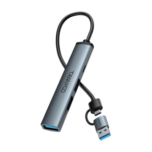Tranyoo USB-C HUB HB11-A 4 u 1 1xUSB 3,0+1xUSB 20,+1xUSB-C Cene