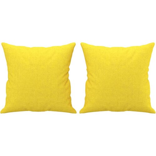  3-dijelni set sofa s jastucima svjetložuti od tkanine Slike
