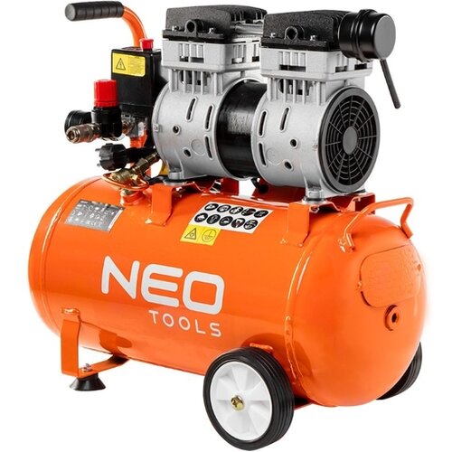 Neo Tools kompresor 12K021, 800 W, 8 bar, 24 L, 125 L/min Cene