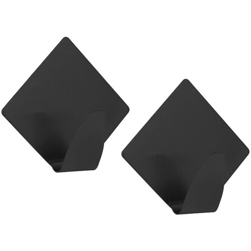 WALTECO Samolepilni kavelj (Do x &Scaron; x V: 62 x 22 x 54 mm, Lepljenje, Črna) Cene