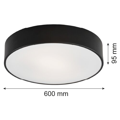  argon 2084 - plafonsko svetlo darling 5xE27/15W/230V prečnika 60 cm crna Slike