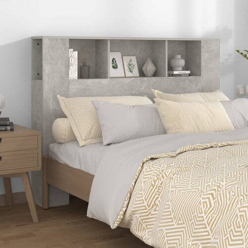 vidaXL Vzglavna omarica betonsko siva 140x18,5x104,5 cm Cene