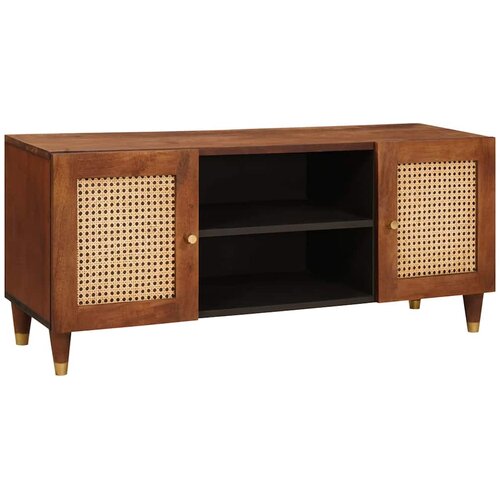 TV ormar s policom Smeđa 105 x 33,5 x 46 cm Čvrsto drvo manga Cene