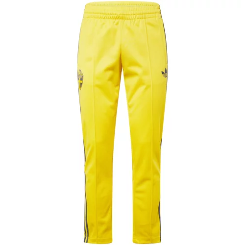 Adidas Športne hlače nočno modra / rumena